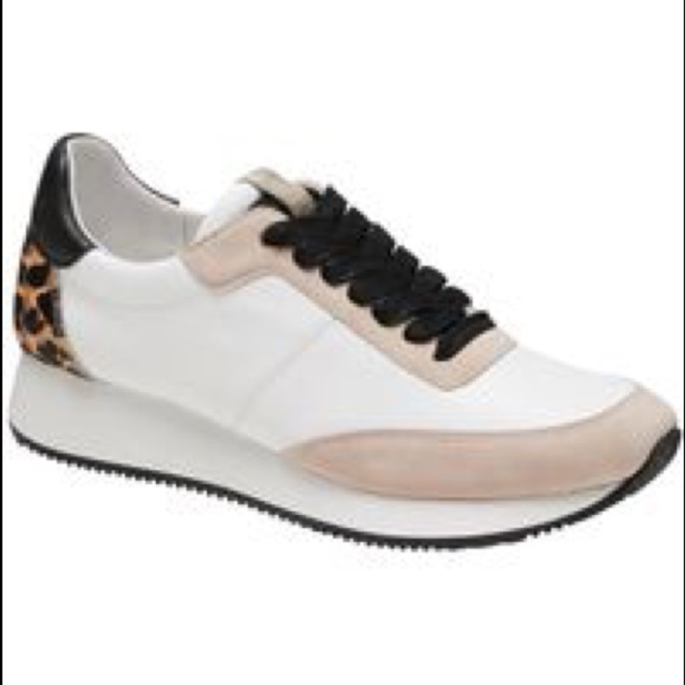 Banana republic essential trainer leather sneaker